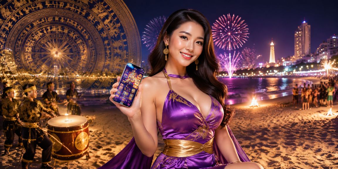 Người dùng sử dụng casino di động trên bãi biển Vũng Tàu